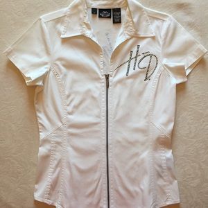 Harley Davidson🔥Zip Up Mechanic Shirt